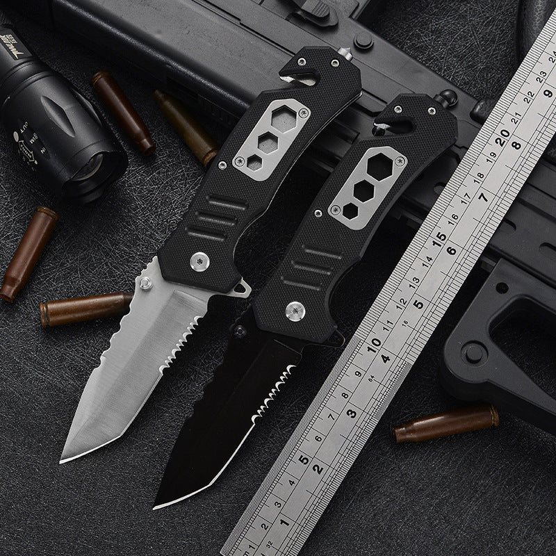 Outdoor Multifunctional Rescue Folding Knife