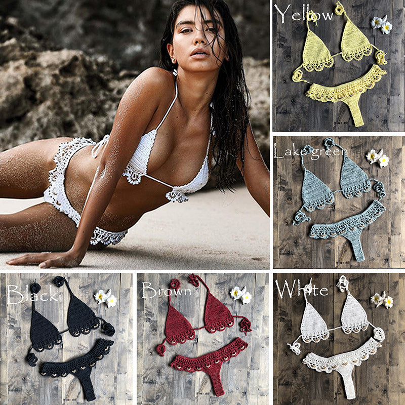 Beach Bikini Handmade Accessories Split Swimsuit