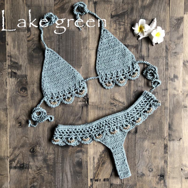 Beach Bikini Handmade Accessories Split Swimsuit