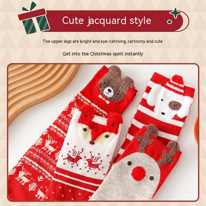 Women's Fashion Combed Cotton Mid-calf Elk Socks