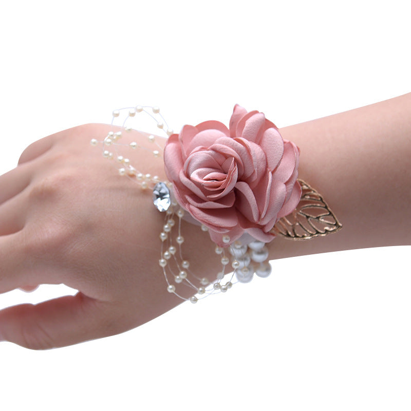 Wrist Flower Bride Bridesmaid Sister Group Wrist Flower Corsage Hand Gift Children Dance Hand