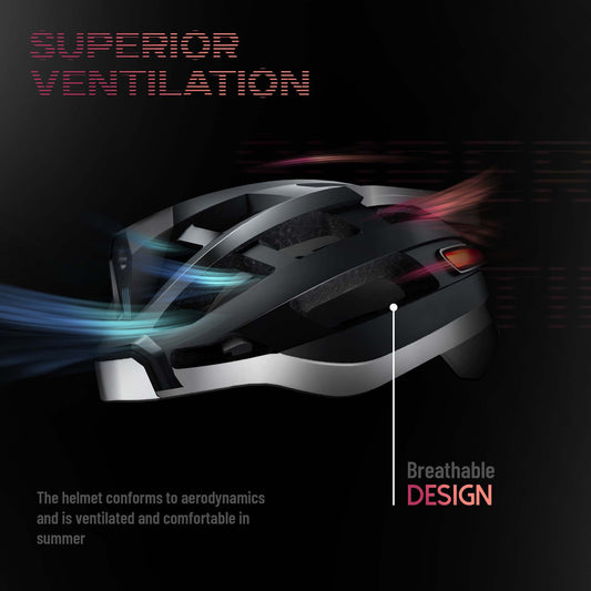 Smart Bluetooth Warning Light Riding Integrated Helmet